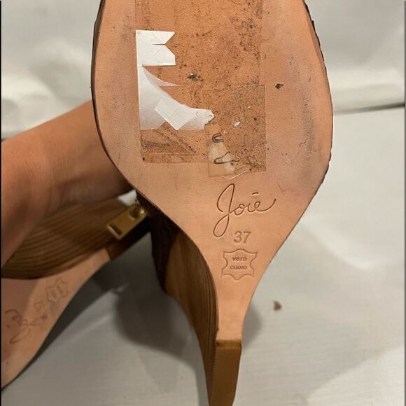 JOIE Jalena Snake Embossed Wedge Pointed Toe Ankle Booties - Picture 6 of 10